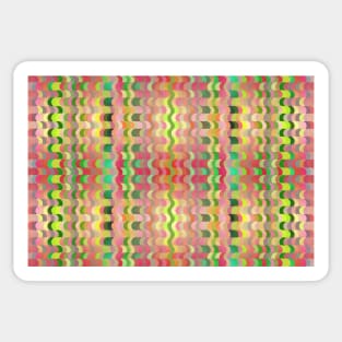 Vintage wavy pattern, colorful waves desing Sticker